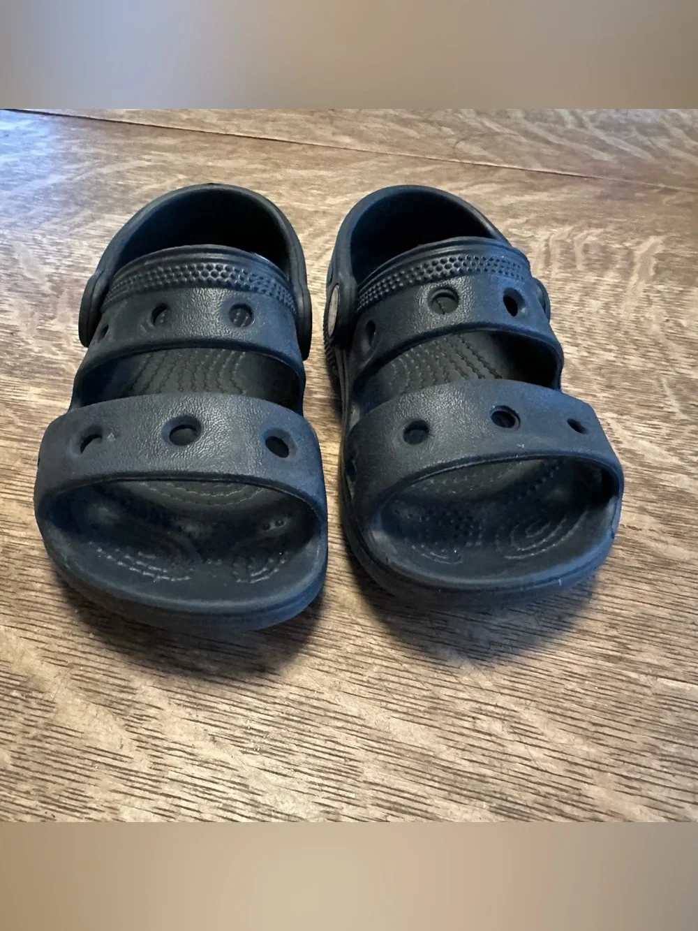 CROCS Kids Black Classic Strap Sandals